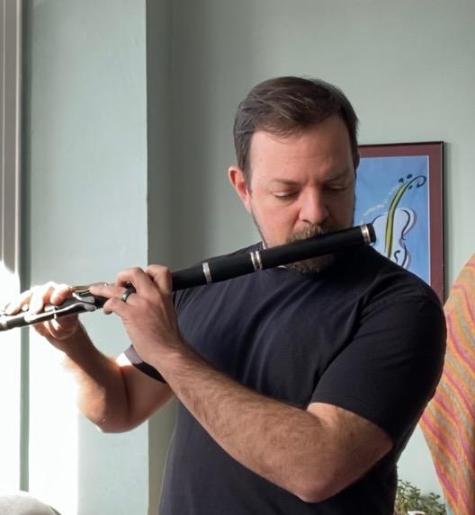 Charley Beller playing Irish flute